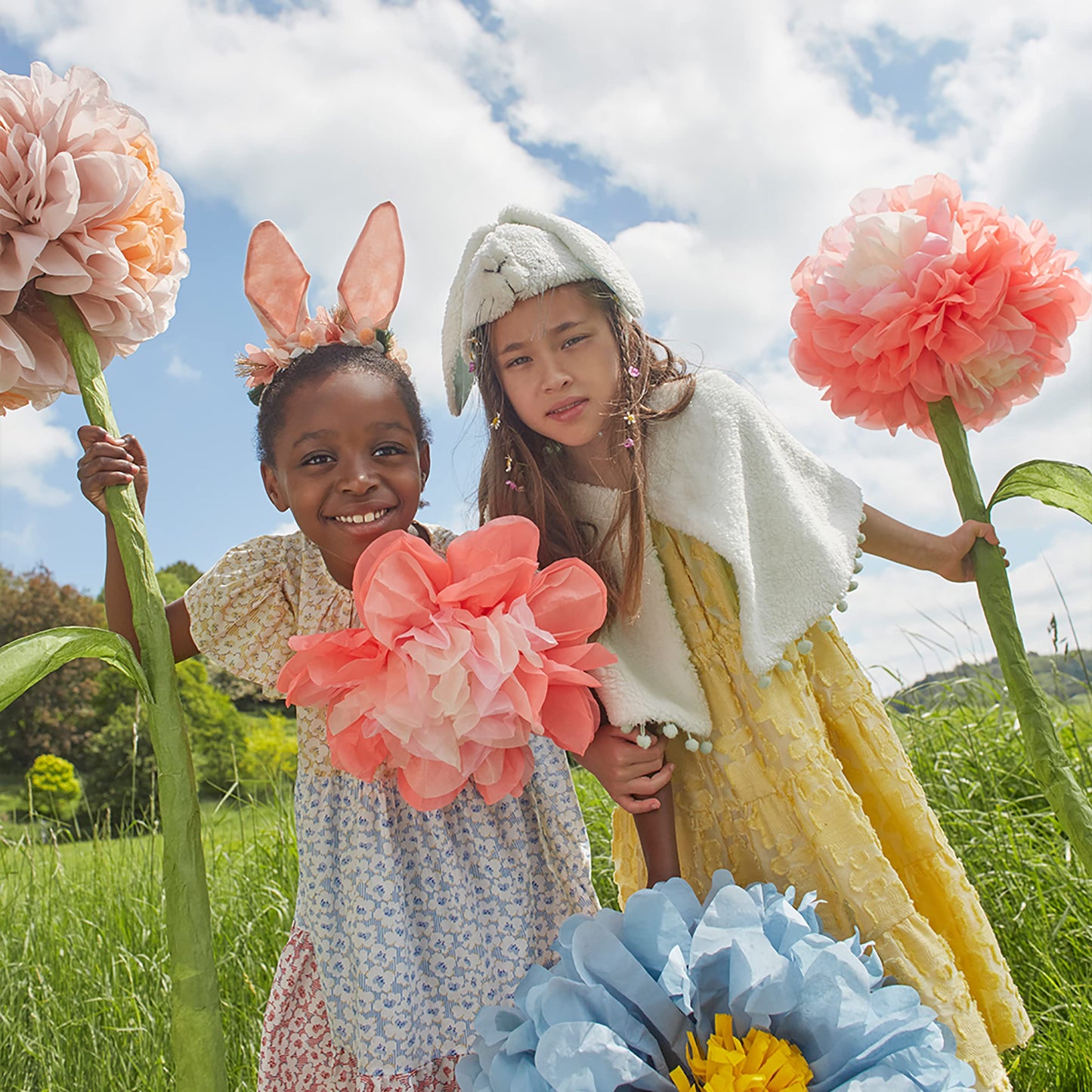 Meri Meri Embellished Gingham Bunny Headband (Pack of 1) - Easter