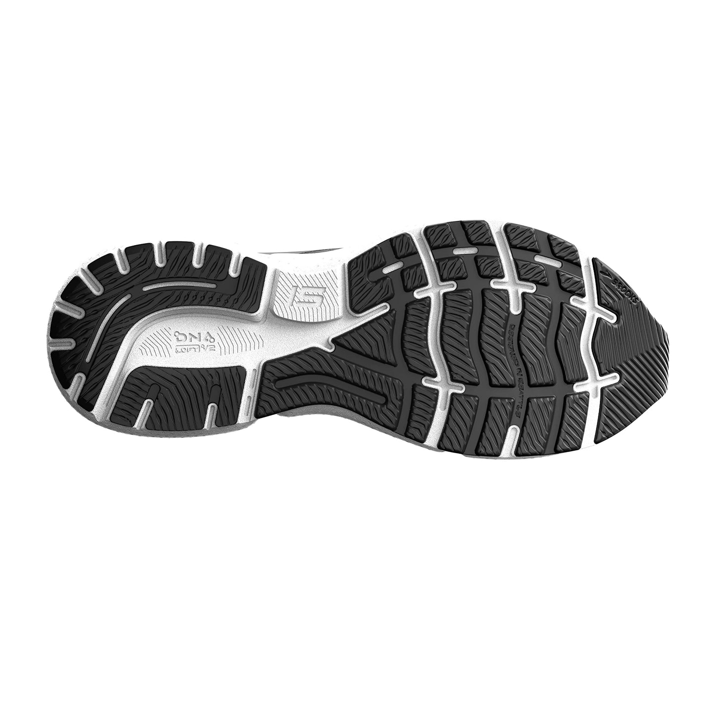 Brooks Mens Ghost 15 Running Shoe - Alloy/Oyster/Black - 7.0 - D