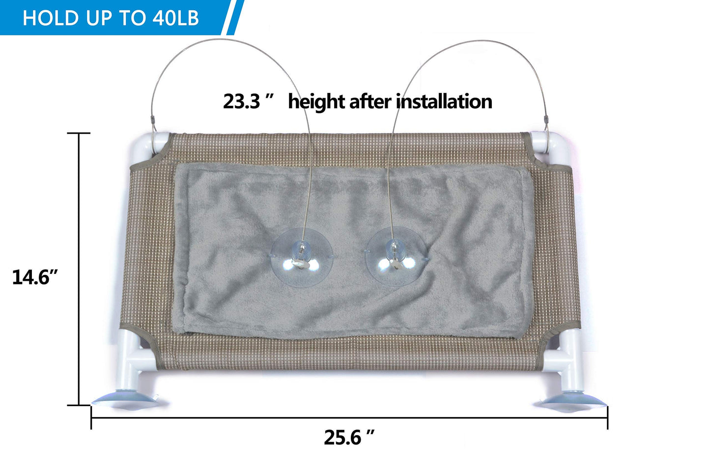 Cat Window Perch, Cat Hammock Window Seat, Space Saving And Safety Window Mounted Cat Bed ( Beige Premium Set )