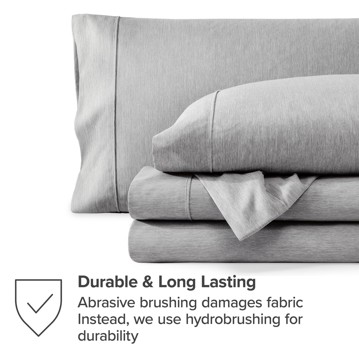 Bare Home King Sheet Set - Luxury 1800 Ultra-Soft Microfiber King Bed Sheets - Double Brushed - Deep Pockets - Easy Fit - 4 Piece Set - Bedding Sheets & Pillowcases (King, Heathered Charcoal)