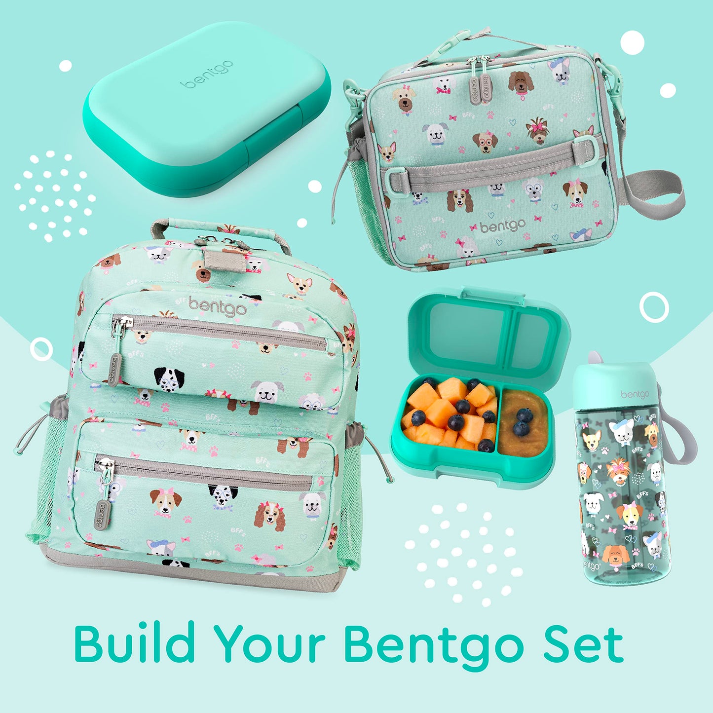 Bentgo® Kids Chill Lunch Box - Leak-Proof Bento Box with Removable Ice Pack & 4 Compartments for On-the-Go Meals - Microwave & Dishwasher Safe, Patented Design, & 2-Year Warranty (Aqua)