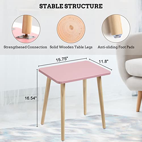 FORAOFUR Side Table, Small End Table Accent Table Living Room Bedroom Balcony Office, Modern Side Table Bedside Table Home Decor, Easy Assembly