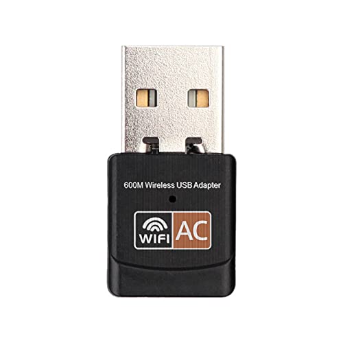 USB WiFi Adapter for PC, AC600M USB 2.0 WiFi 5 Dongle 802.11ac Wireless Network Adapter with Dual Band 2.4GHz/5Ghz for Desktop Laptop Support Windows 10/8/7/XP, MAC OS, Linux etc