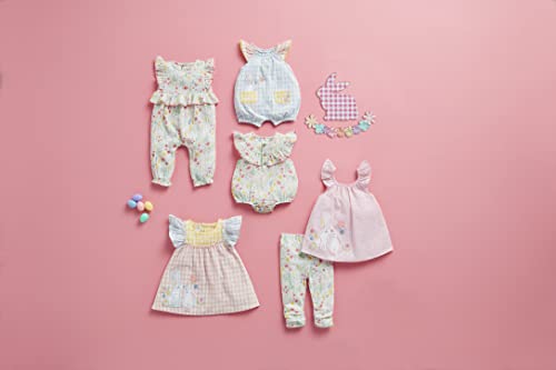 Mud Pie Girls Bunny Gingham Dress, Pink, 3-6 Months