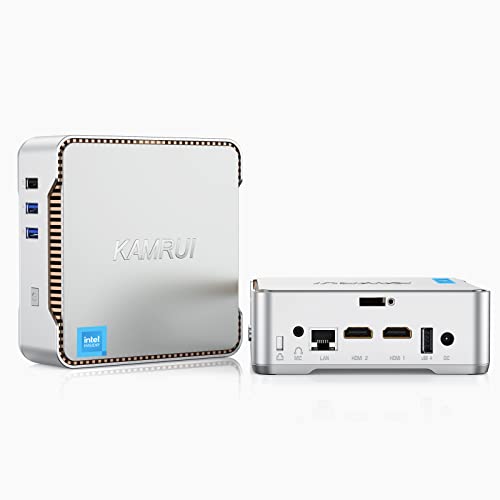 KAMRUI GK3 Plus Mini PC 16GB RAM 512GB M.2 SSD, Intel 12th Alder Lake N95 (up to 3.4GHz) Micro PC, 2.5''SSD, Gigabit Ethernet, 4K UHD, WiFi, BT, VESA/Home/Business Mini Desktop Computer