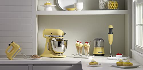 KitchenAid Artisan Series 5 Quart Tilt Head Stand Mixer with Pouring Shield KSM150PS, Majestic Yellow