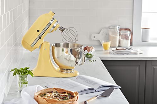 KitchenAid Artisan Series 5 Quart Tilt Head Stand Mixer with Pouring Shield KSM150PS, Majestic Yellow