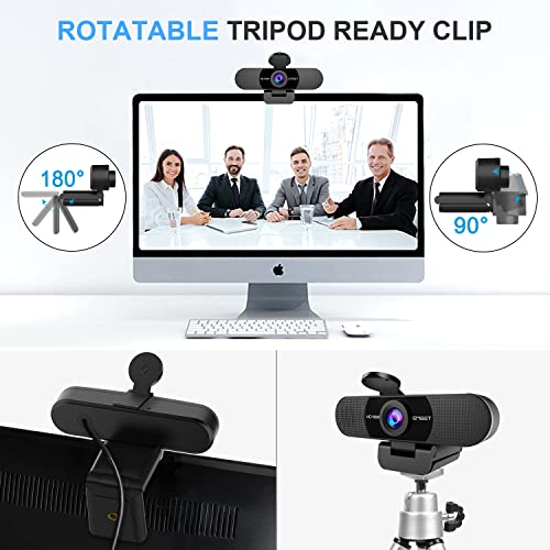 1080P Webcam with Microphone, C960 Web Camera, 2 Mics Streaming Webcam, 90°View Computer Camera, Plug and Play USB Webcam for Online Calling/Conferencing, Zoom/Skype/Facetime/YouTube, Laptop/Desktop