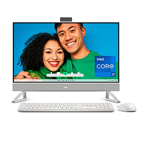 Dell Inspiron 7720 All in One Desktop - 27-inch FHD Touchscreen Display, Intel Core i7-1355U, 32GB RAM, 512GB SSD + 1TB HDD, NVIDIA GeForce MX550 GDDR6, Windows 11 Pro, Services Included - White