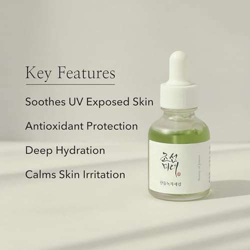 Beauty of Joseon Green Tea Panthenol Calming Serum Soothing Nourishing UV Irritated Skin Moisturizer Deep Hydration, Daily Korean Skincare for Men and Women, 30ml, 1 fl.oz