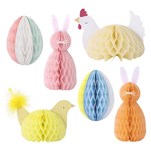 Meri Meri Easter Honeycomb Decorations (Pack of 6) - Easter