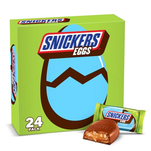 SNICKERS Chocolate Easter Candy Eggs, 1.1-Ounce 24 Count Box Bars