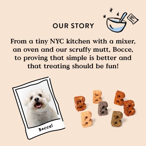 Bocce's Bakery Oven Baked Quack, Quack Treats for Dogs, Everyday Wheat-Free Dog Treats, Made with Real Ingredients, in The USA, All-Natural Duck & Blueberry Biscuits, 5 oz