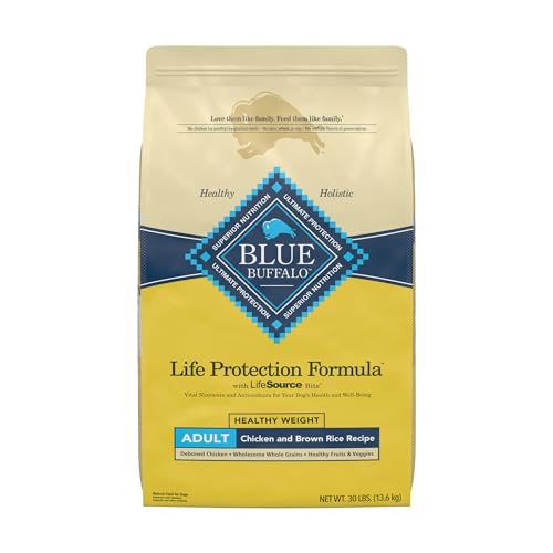 Blue Buffalo Life Protection Formula Natural Adult Healthy Weight Dry Dog Food, Chicken and Brown Rice 30-lb