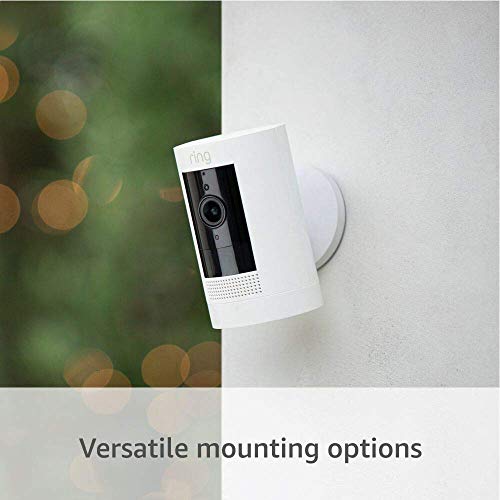 Ring Stick Up Cam Battery | Weather-Resistant Outdoor Camera, Live View, Color Night Vision, Two-way Talk, Motion alerts, Works with Alexa | White
