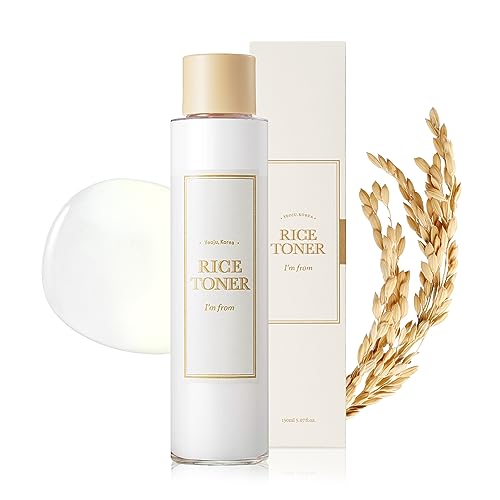I'm From Rice Toner, 77.78% Rice Extract from Korea, Glow Essence with Niacinamide, Hydrating for Dry Skin, Vegan, Alcohol Free, Fragrance Free, Peta Approved, K Beauty Toner, 5.07 Fl Oz, Valentine