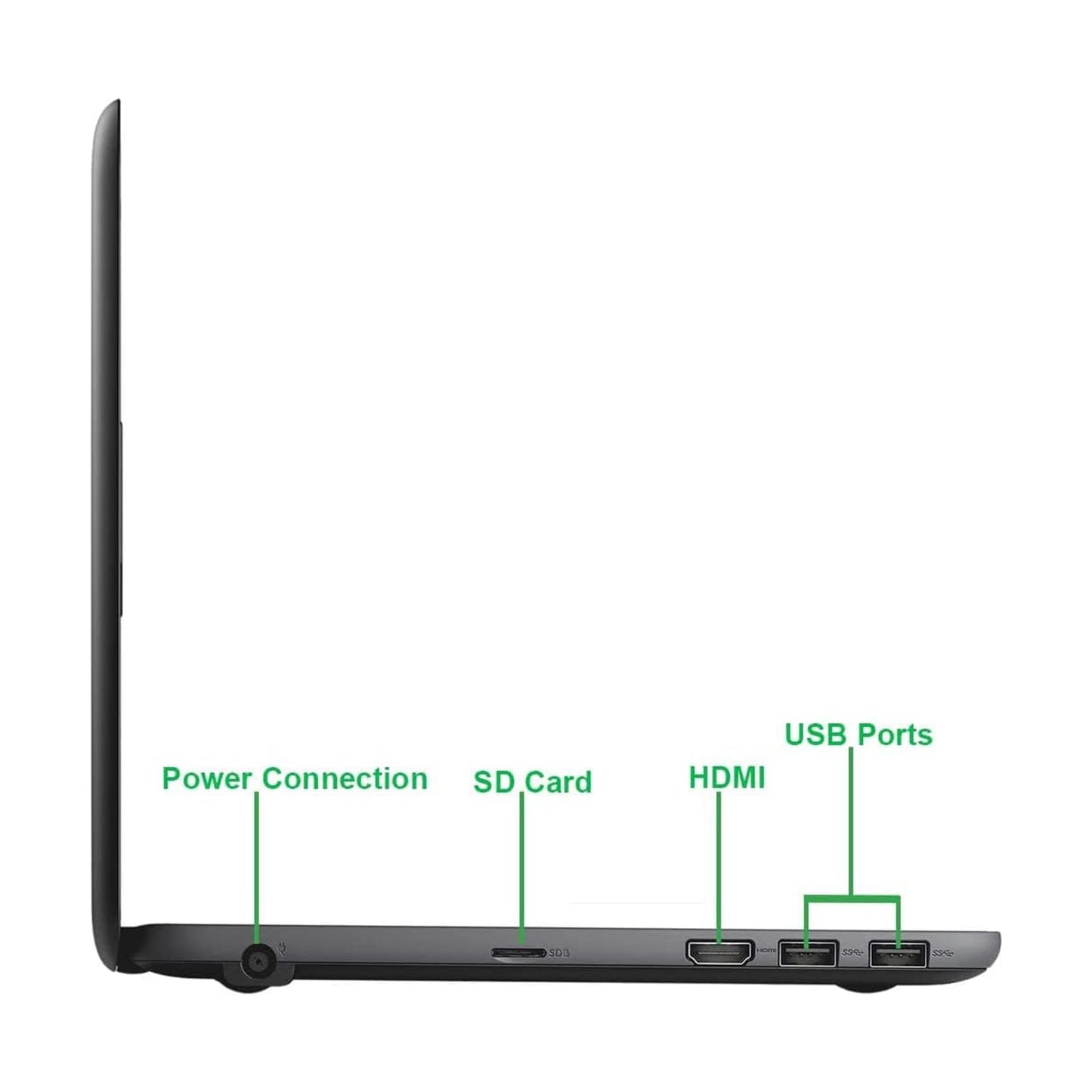 Dell Chromebook 3180 Laptop Computer, 11.6 Inch Laptop PC, Intel Celeron N3060, 4GB RAM, 16GB SSD, Web Camera, Wi-Fi, Bluetooth, HDMI, Chrome OS (Renewed)