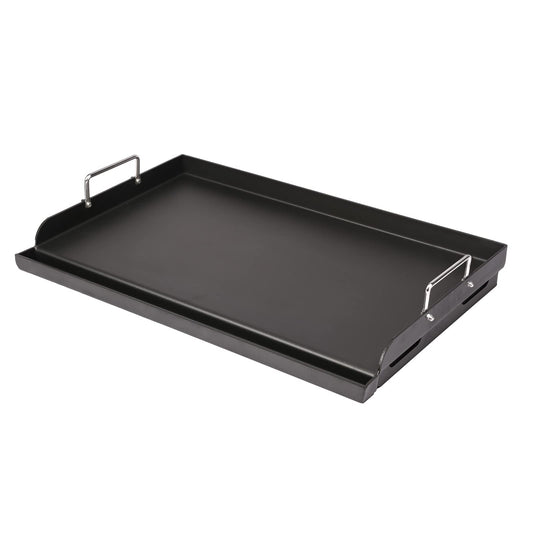 Utheer 25" x 16" Nonstick Coating Cooking Griddle for Gas Grill, Universal Griddle Flat Top Plate Insert with Grease Groove and Removable Handles for Charcoal/Gas Grills, Camping, Tailgating, Parties