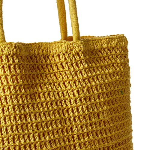 The Drop Women's Alora Crochet Small Tote, Maize, One Size