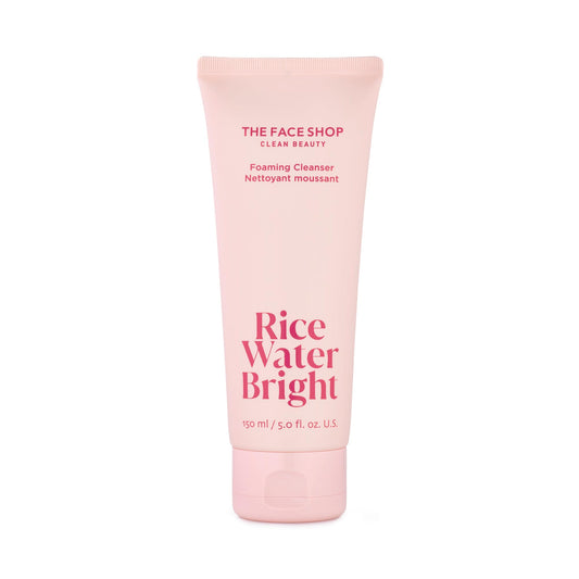 The Face Shop Rice Water Bright Foaming Cleanser 150ml | Vegan| Brightening | Rice Water | Hydrating | Rice Bran Oil | K-Beauty