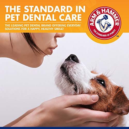 Arm & Hammer for Pets Tartar Control Kit for Dogs | Contains Toothpaste, Toothbrush & Fingerbrush | Reduces Plaque & Tartar Buildup | Safe for Puppies, 3-Piece , Beef Flavor