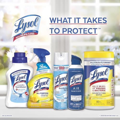 LYSOL All-Purpose Cleaner, Sanitizing and Disinfecting Spray, To Clean and Deodorize, Lemon Breeze Scent, 32oz, Pack of 2
