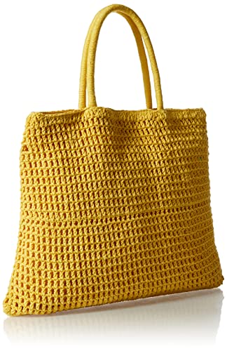 The Drop Women's Alora Crochet Small Tote, Maize, One Size