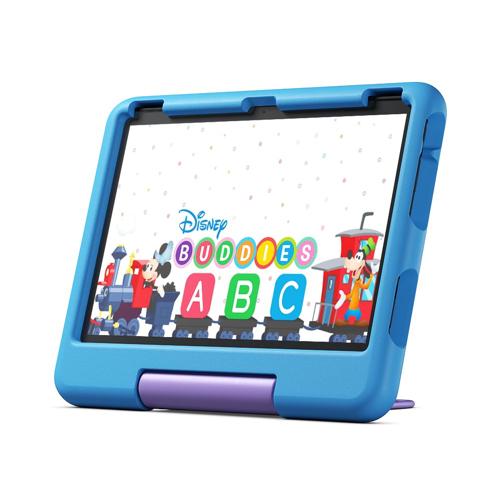 All-new Amazon Fire 10 Kids tablet- 2023, ages 3-7 | Bright 10.1" HD screen with ad-free content and parental controls included, 13-hr battery, 32 GB, Blue