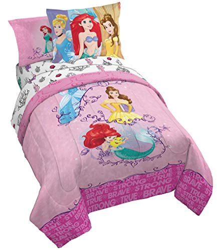 Jay Franco Princess Friendship Adventures 5 Piece Twin Bed Set (Offical Disney Product)