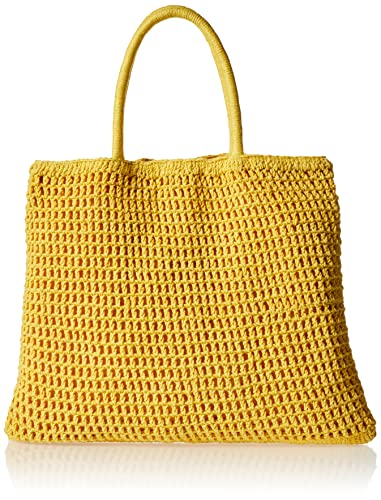 The Drop Women's Alora Crochet Small Tote, Maize, One Size