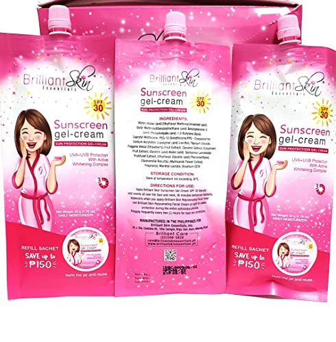 Brilliant Skin Sunscreen Gel-Cream SPF 30 Sachet Size 50 gram (Pack of 3)
