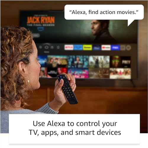 Amazon Alexa Voice Remote Pro, includes remote finder, TV controls, backlit buttons, requires compatible Fire TV device