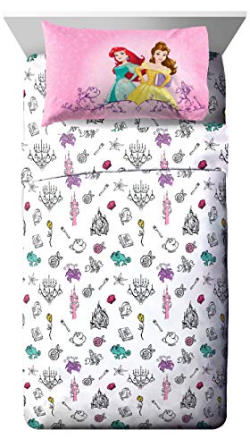 Jay Franco Princess Friendship Adventures 5 Piece Twin Bed Set (Offical Disney Product)