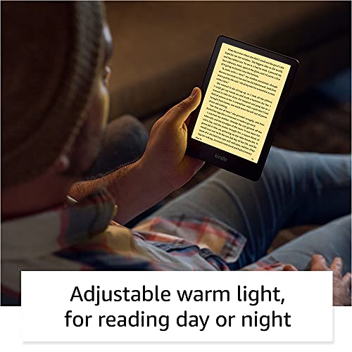 Amazon Kindle Paperwhite (16 GB) – Now with a larger display, adjustable warm light, increased battery life, and faster page turns – Denim