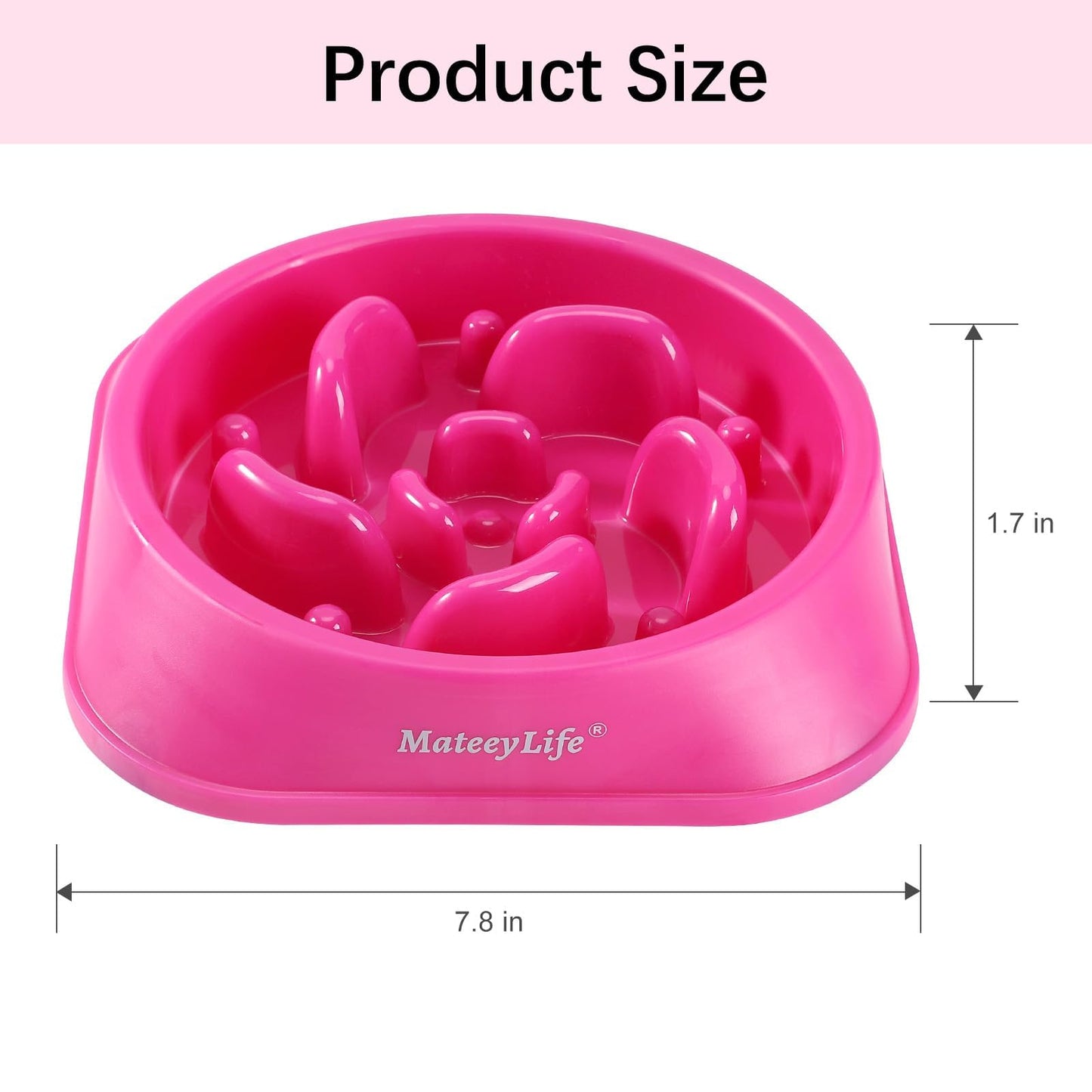 MateeyLife Slow Feeder Dog Bowls, Anti-Choking Puzzle Dog Food Bowls, Non Slip Interactive Dog Feeding Bowls That Slow Down Eating, Bloat Stop Maze Dog Dishes Dog Feeder for Medium Large Breeds Purple