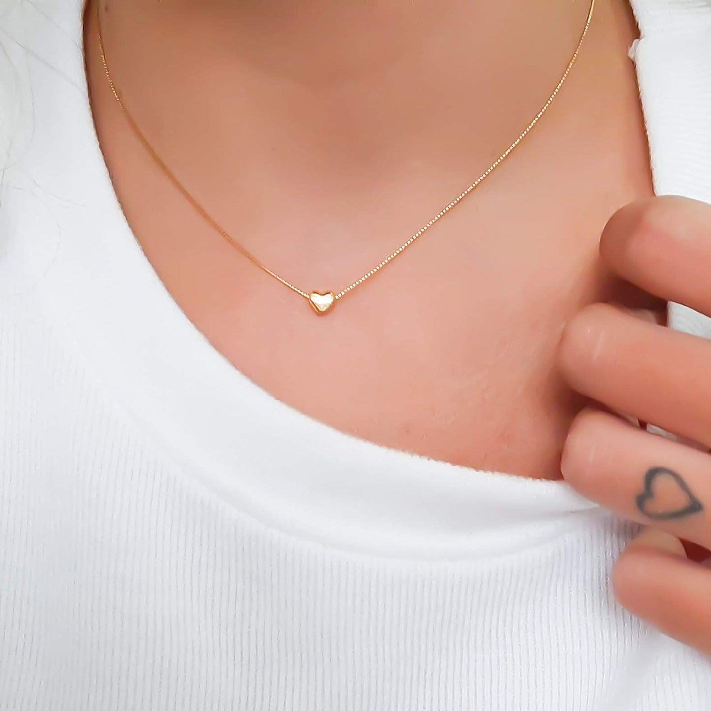 Gold Necklace For Women, Heart Necklaces For Women Aesthetic Gold Plated Heart Necklace Heart Pendant Necklace, Boho Jewelry Non Tarnish Gold Necklace Waterproof Jewelry For Women By Annika Bella