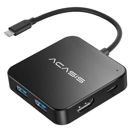 USB C Hub, Multi-Port USB Type-C Hub with 4K HDMI, Power Delivery 100 W | 3 USB 3.0 Port | 1 Type-C 3.0 Port | USB Splitter Adapter for MacBook, Mac Mini, XPS, Laptop