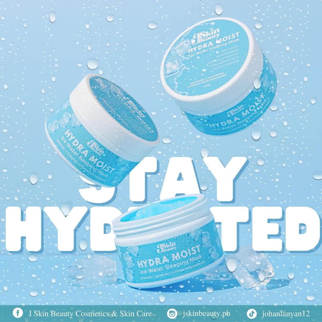 J Skin Beauty HYDRA MOIST Ice Water Sleeping Mask, 300g Fast absorbing.With cooling effect