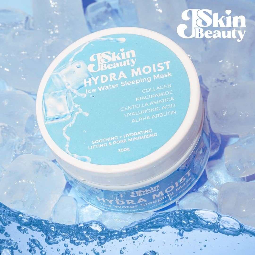 J Skin Beauty HYDRA MOIST Ice Water Sleeping Mask, 300g Fast absorbing.With cooling effect