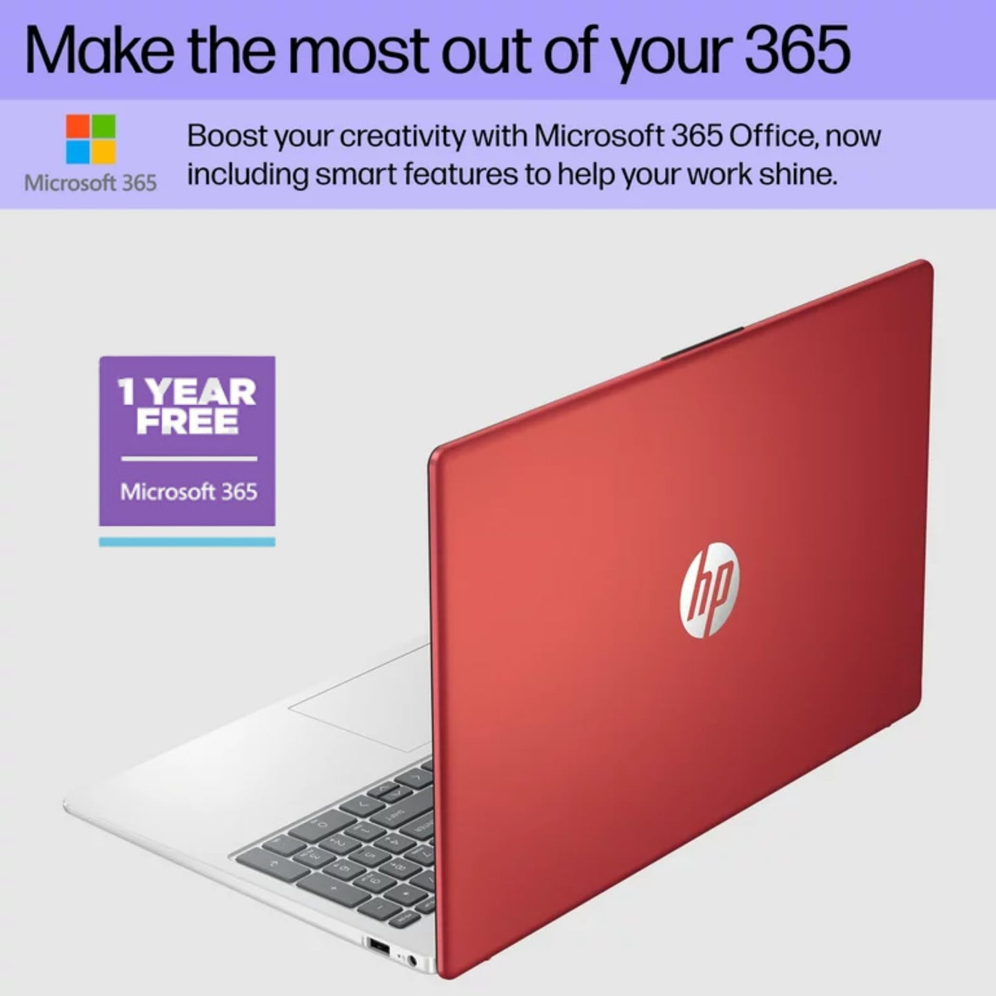 hp Newest 15.6" Anti-Glare HD Laptop, Intel Quad-core Processor, 16GB RAM, 128GB SSD+ 128GB JVQ USB Storage, Office 365 1-Year, Up to 11 hrs Long Battery, Win11 S,  Scarlet Red