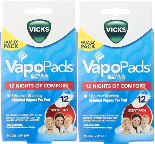 Vicks Vapo Pad Family Pack, 12 Count (Pack of 2)