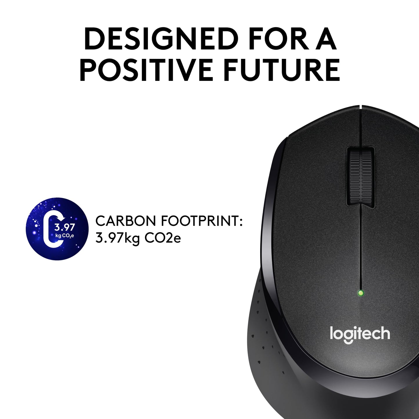 Logitech M330 SILENT PLUS Wireless Mouse, 2.4GHz with USB Nano Receiver, 1000 DPI Optical Tracking, 2-year Battery Life, Compatible with PC, Mac, Laptop, Chromebook - Black