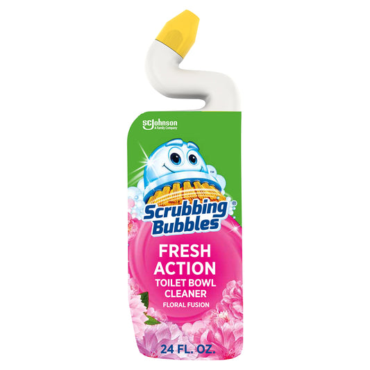 Scrubbing Bubbles Fresh Action Toilet Bowl Cleaner, Floral Fusion, 1 Squeeze Bottle, 24 oz