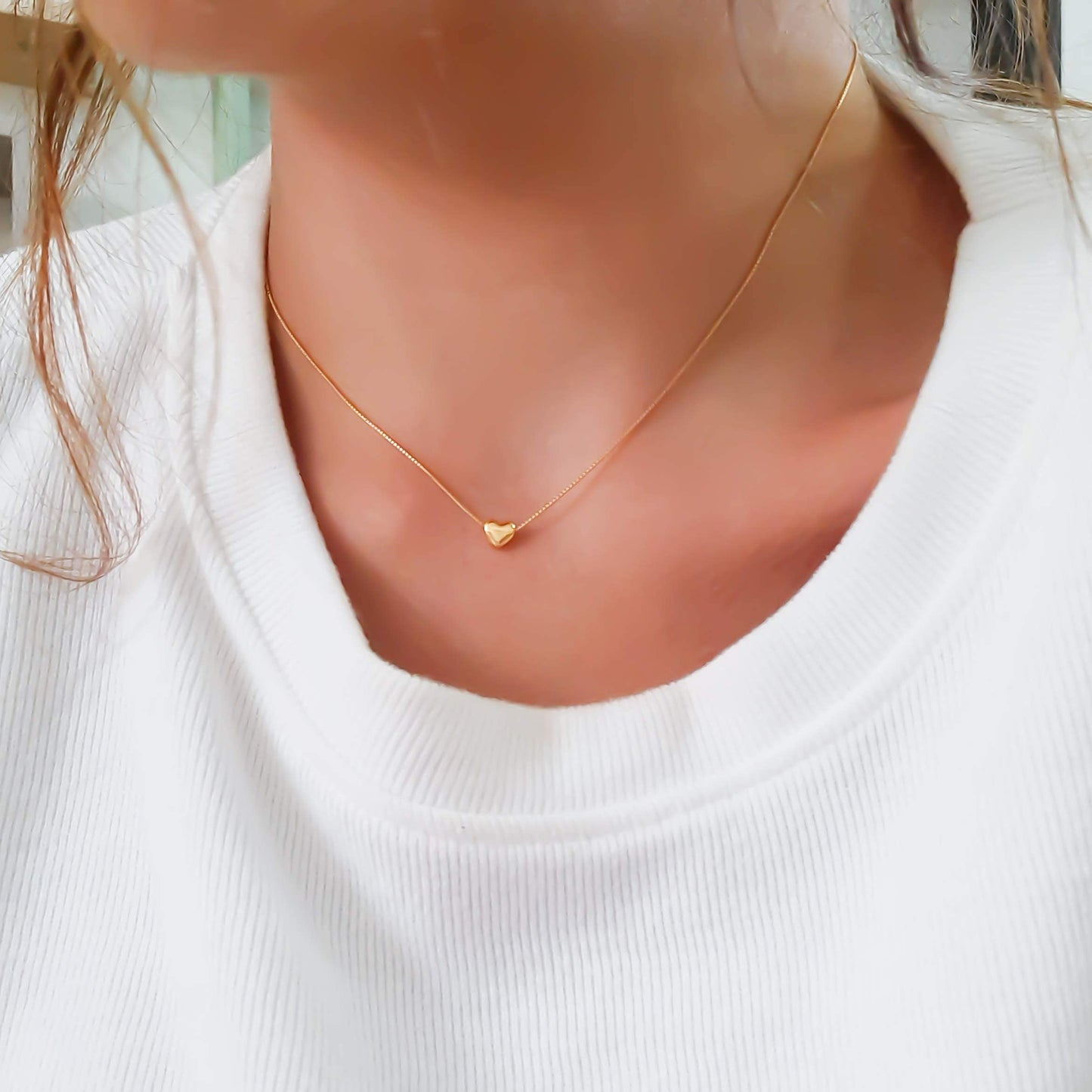 Gold Necklace For Women, Heart Necklaces For Women Aesthetic Gold Plated Heart Necklace Heart Pendant Necklace, Boho Jewelry Non Tarnish Gold Necklace Waterproof Jewelry For Women By Annika Bella