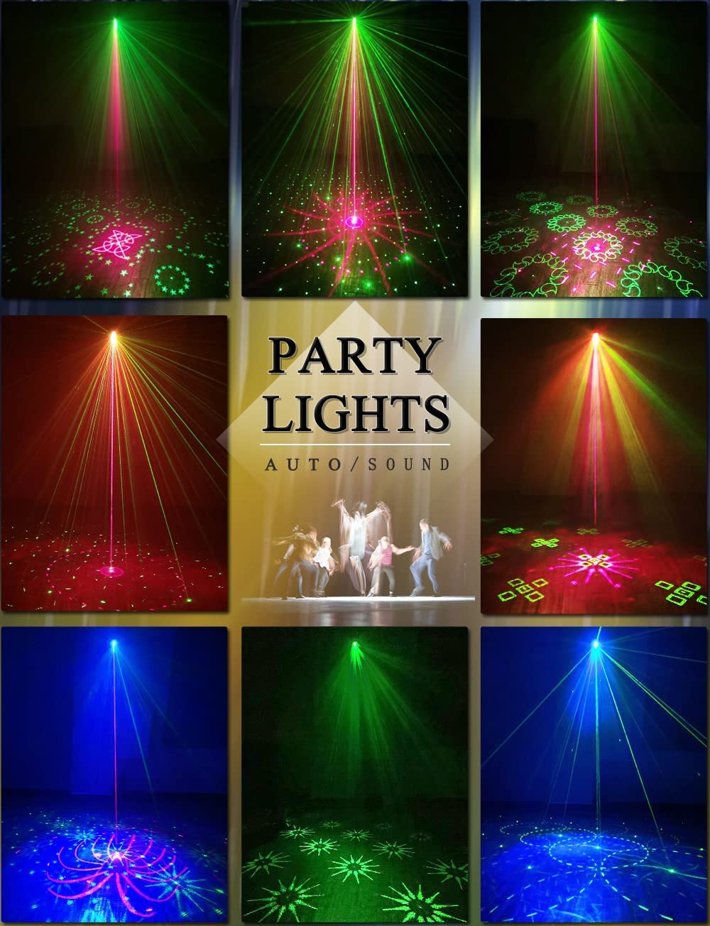 Party Lights Dj Disco Lights, Sound Activated Lights with Remote Control for Dance Party Karaoke Living Room Pub