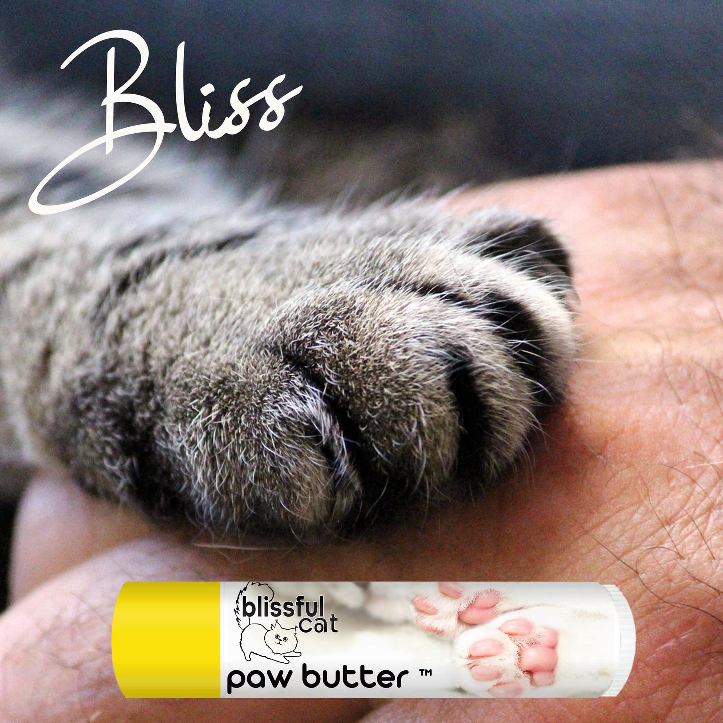 The Blissful Cat Paw Butter, Moisturizer For Dry Paw Pads, Softens and Protects a Rough Paw, Versatile, Lick-Safe Cat Paw Balm, 0.15 oz.