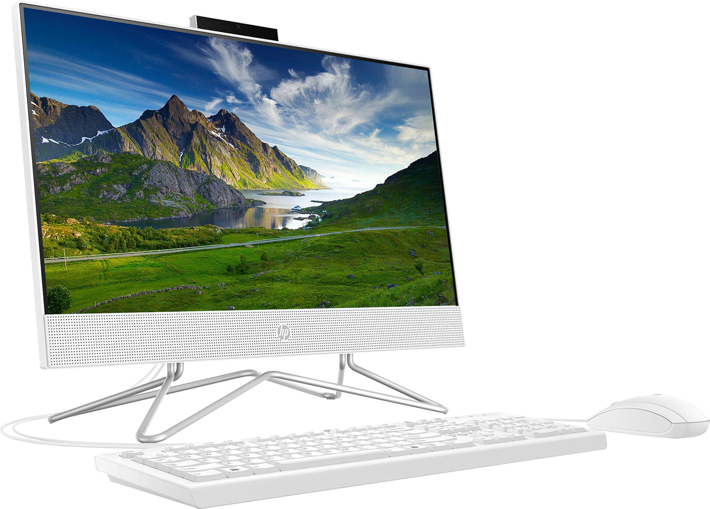 HP 2022 Newest All-in-One Desktop, 21.5" FHD Display, Intel Celeron J4025 Processor, 16GB RAM, 512GB PCIe SSD, Webcam, HDMI, RJ-45, Wired Keyboard&Mouse, WiFi, Windows 11 Home, White