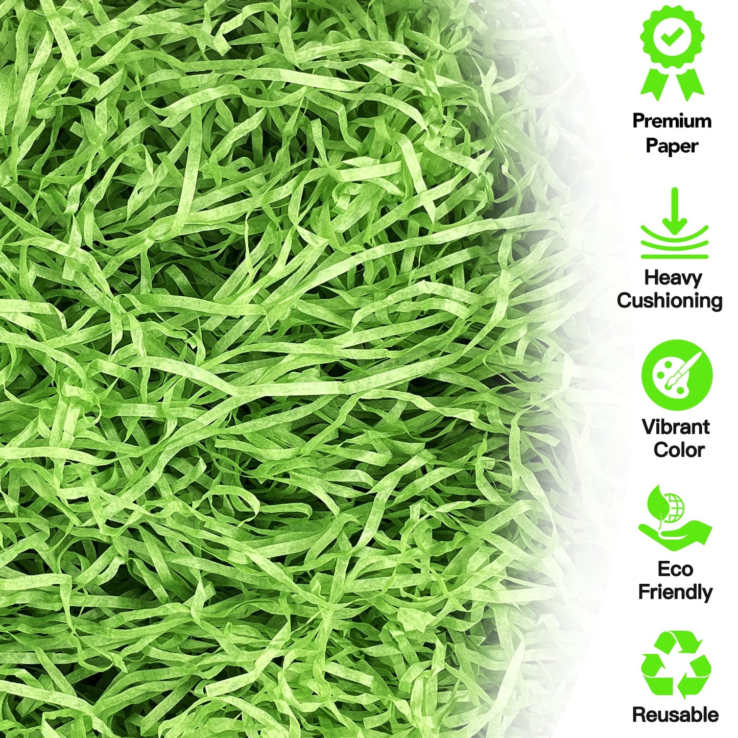 1/2 LB Easter Grass Basket Filler Recyclable Paper Shred for Easter Basket Filler Creative Eggs Decor Gift Wrap Crinkle & Filler Paper