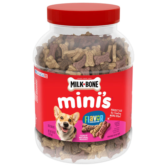 Milk-Bone Flavor Snacks Dog Biscuits, Mini Crunchy Dog Treats, 36 Ounce