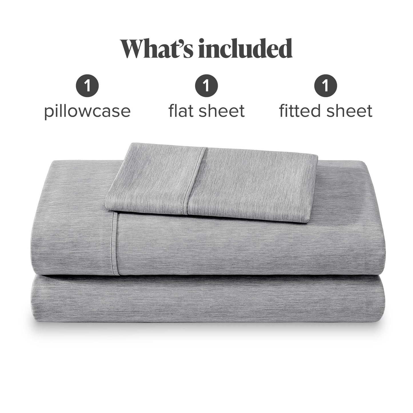 Bare Home King Sheet Set - Luxury 1800 Ultra-Soft Microfiber King Bed Sheets - Double Brushed - Deep Pockets - Easy Fit - 4 Piece Set - Bedding Sheets & Pillowcases (King, Heathered Charcoal)